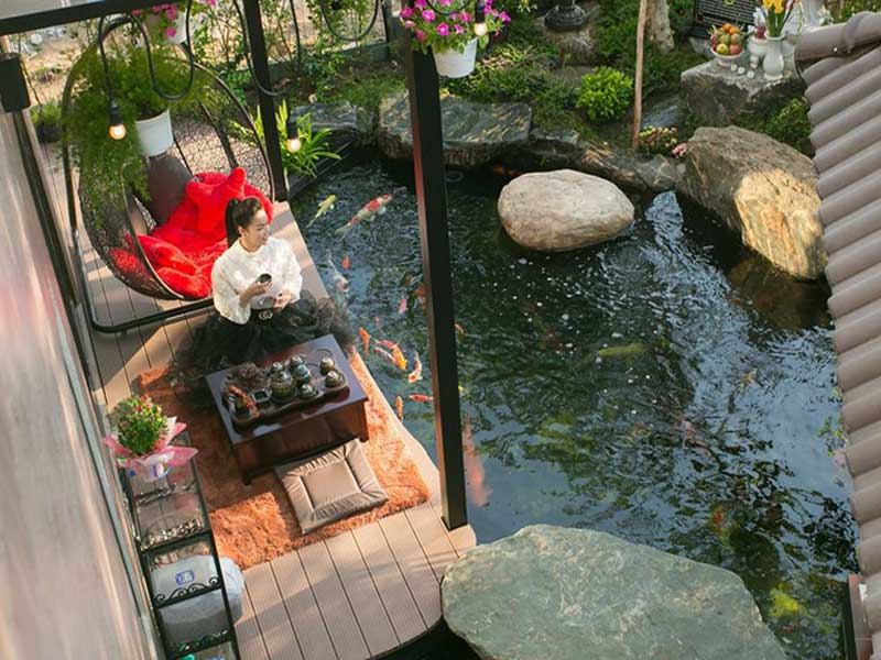 Ngắm biệt thự triệu đô bình yên với khu vườn rực rỡ sắc hoa cùng hồ cá Koi của Nhật Kim Anh giữa lòng Sài Gòn - Ảnh 7.
