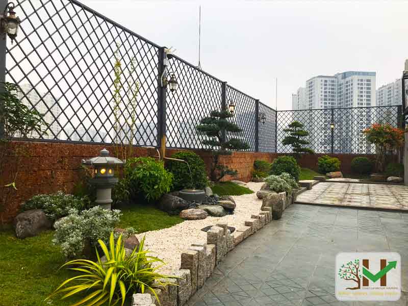 Thiết kế thi công sân vườn trên mái