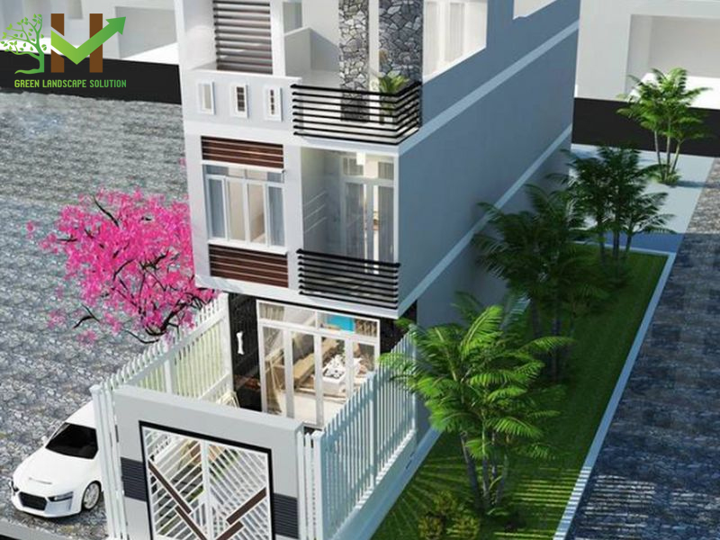 Thiết kế, thi công sân vườn cho nhà ống hiện đại 2