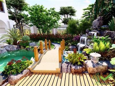 Thiết kế cảnh quan sân vườn hồ Koi Mrs. Lan - Ngọc Thụy, Long Biên