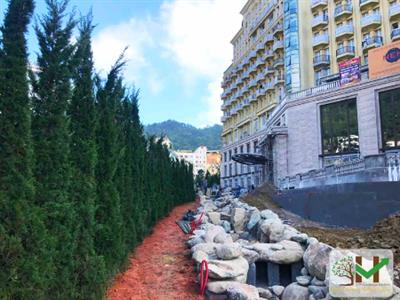 Thi công cảnh quan suối nhân tạo khách sạn Victoria Tam Đảo