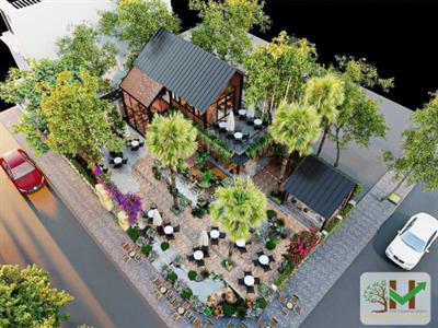 Thiết kế quán cafe sân vườn Mrs. Thơm - Đan Phượng, Hà Nội