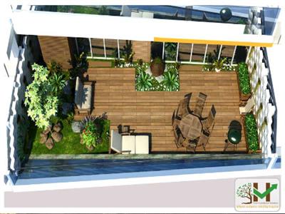Công trình thiết kế vườn trên sân thượng Mr Tuấn - Tây Hồ, Hà Nội