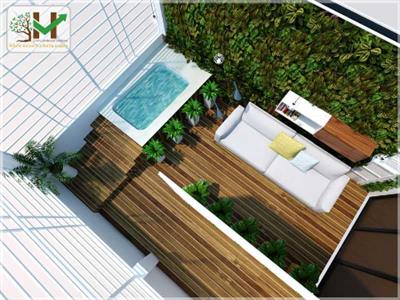 Công trình thiết kế vườn trên sân thượng Mr Hoàng - Ngọc Thụy, Long Biên