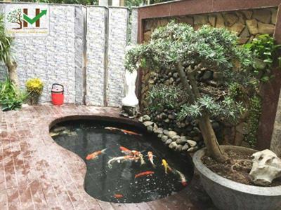 Công trình cải tạo hồ cá koi - Anh Thành Khu Biệt thự Bắc Linh Đàm