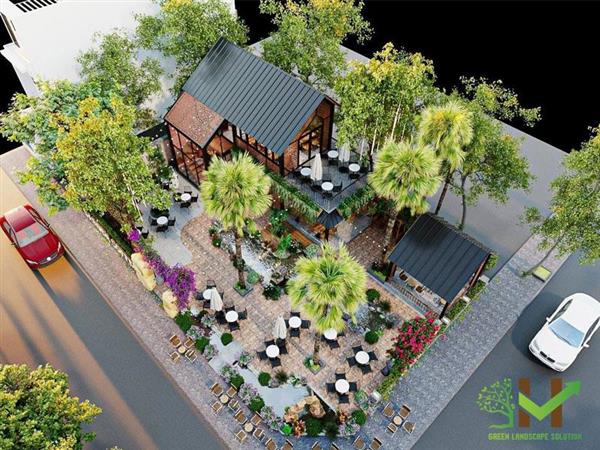Thiết kế quán cafe sân vườn Mrs. Thơm - Đan Phượng, Hà Nội